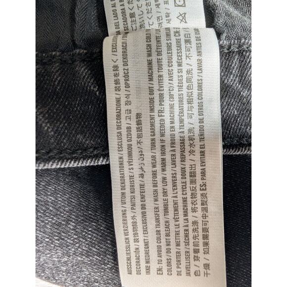 Abercrombie & Fitch Women Ankle Straight Jeans Distressed High Rise Black 31/12R - Picture 7 of 14